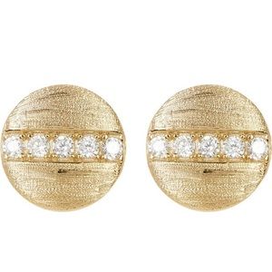 Adornia
14K Yellow Gold Plated
Swarovski Crystal Accented
Coin Studs